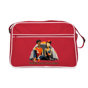 Tent Fun Duo: Outdoor Camp Laughs - Retro Bag - red/white - Front