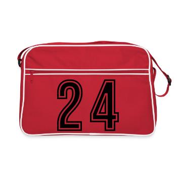 24 Number symbol - Retro Bag - red/white - Front