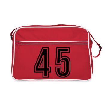 45 Number symbol - Retro Bag - red/white - Front