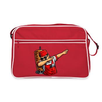 Vendeur de kebab turc à tamponner - Sac Retro - rouge/blanc - Devant