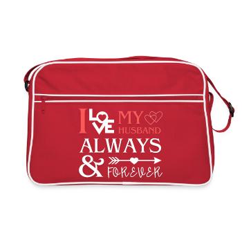 I Love My Husband Romantic Gift - Retro Bag - red/white - Front