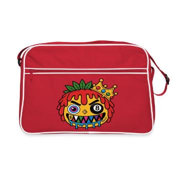 Slime King Drip - Streetwear Hip Hop Mascot - Retro Bag - red/white - Front