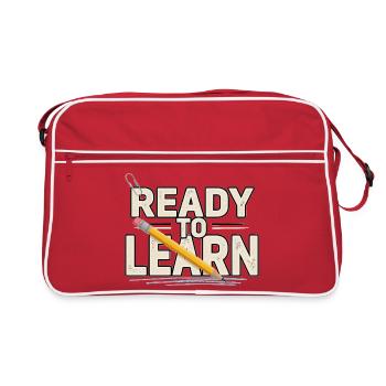Student Motivation – Ready to Learn - Retro Bag - red/white - Front