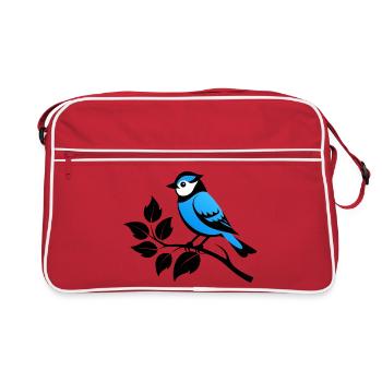 Jardin des mésanges bleues - Sac Retro - rouge/blanc - Devant