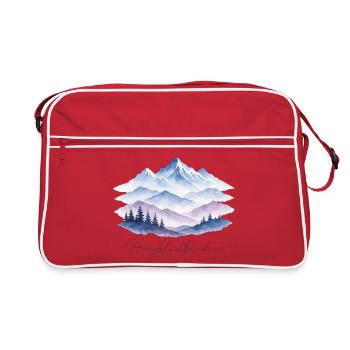 Bündner Härzbluetbündner - Retro Tasche - Rot/Weiß - Vorne