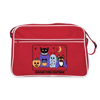 Niedliche Halloween Kostümparty  - Retro Tasche - Rot/Weiß - Vorne