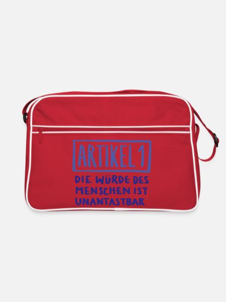 Artikel 1  - Retro Tasche - Rot/Weiß