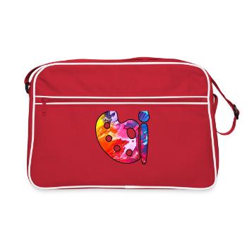Maler - Retro Tasche - Rot/Weiß - Vorne