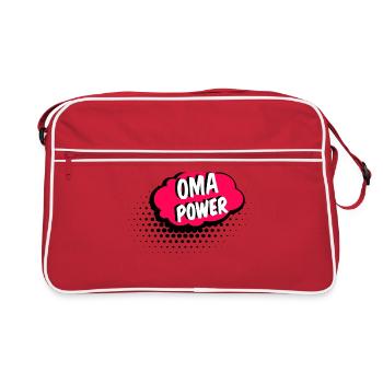 Grandma Power Gift - Retro Bag - red/white - Front