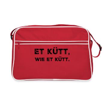 Et kütt wie et kütt Köln Spruch Sprüche - Retro Bag - red/white - Front