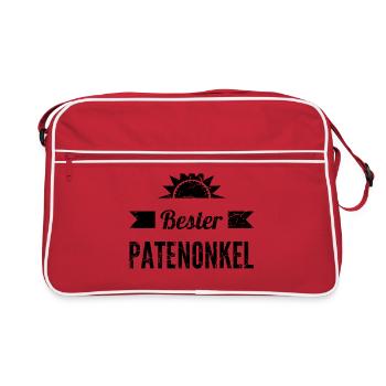 Patenonkel - Retro Tasche - Rot/Weiß - Vorne