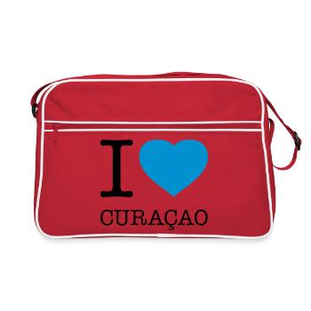 I LOVE CURACAO - Retro Bag - red/white - Front