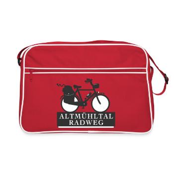 Altmühltal Radweg - Retro Tasche - Rot/Weiß - Vorne