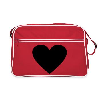 Cœur noir Awesomeelement - Sac Retro - rouge/blanc - Devant