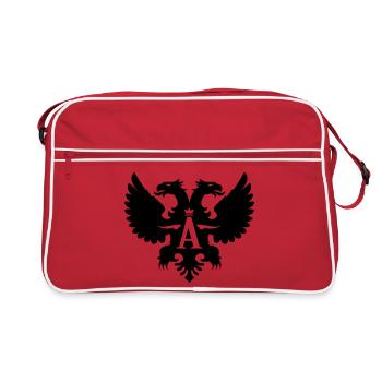 Albaner | Albanien | Kosovo | Shqiptar | Kosova - Retro Tasche - Rot/Weiß - Vorne
