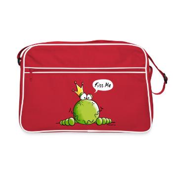 Kiss Me Grenouille - Sac Retro - rouge/blanc - Devant