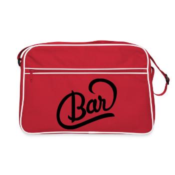 Super logo pour la carte des boissons d'un bar - Sac Retro - rouge/blanc - Devant