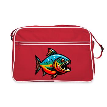 Piranha - Sac Retro - rouge/blanc - Devant