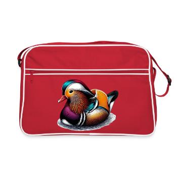Canard mandarin - Sac Retro - rouge/blanc - Devant
