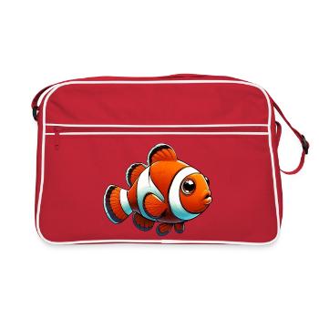 Clownfisch - Retro Tasche - Rot/Weiß - Vorne