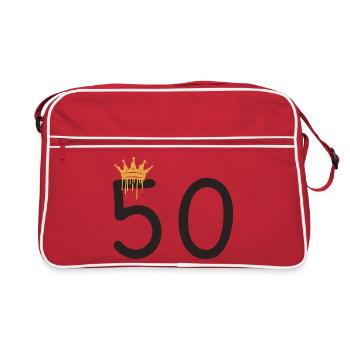 50 - Retro Tasche - Rot/Weiß - Vorne