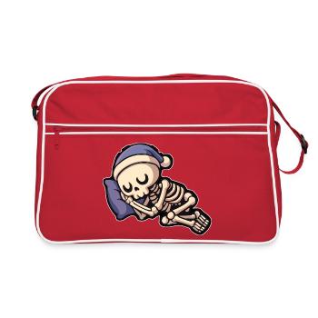 Cute bone sleeper with sleepy cap - Retro Bag - red/white - Front