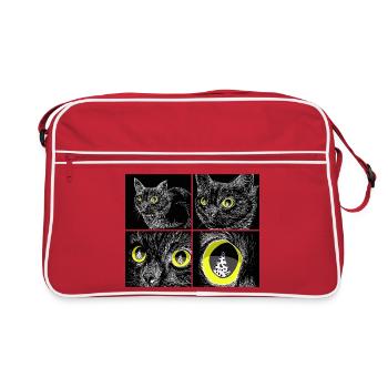 ZIEL FESTGELEGT - Retro Tasche - Rot/Weiß - Vorne