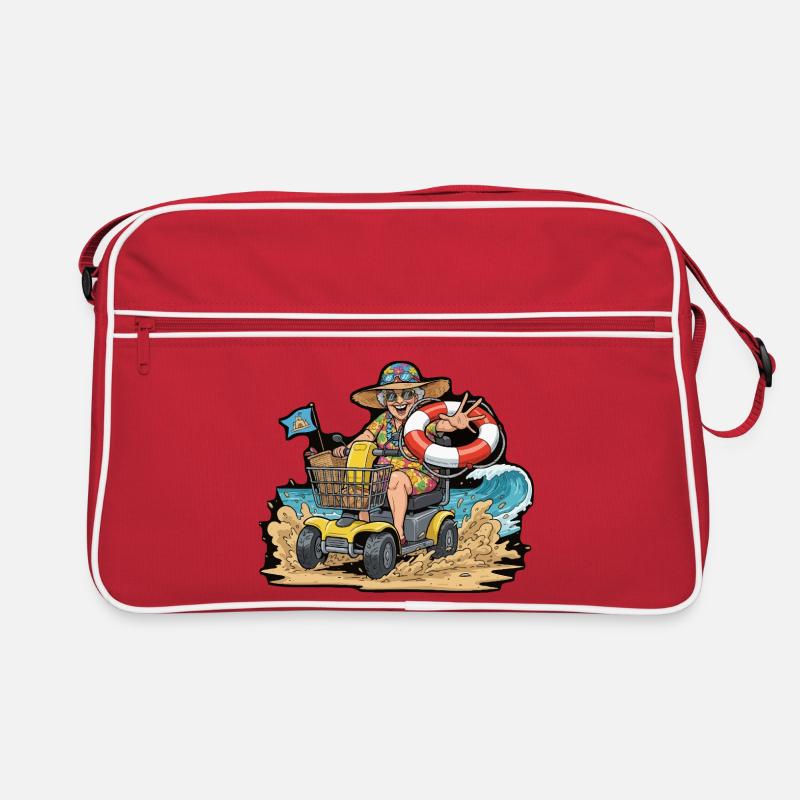 Summer Adventure Granny on Mobility Scooter Retro Bag