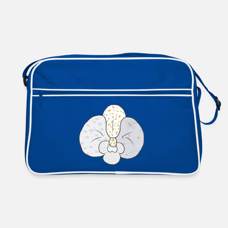 Weisse_Musterorchidee Sac Retro
