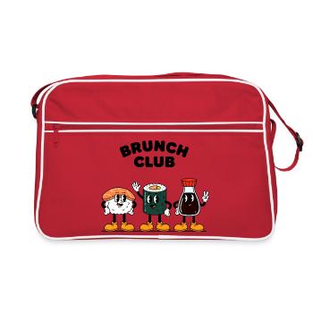 Brunch Club Dessins animés rétro Sushi amis - Sac Retro - rouge/blanc - Devant