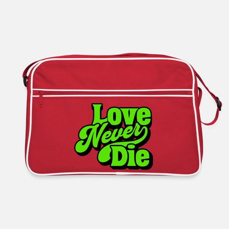 Lettrage néon Love Never Die Sac Retro