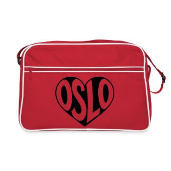 Oslo, la Norvège au cœur - Sac Retro - rouge/blanc - Devant