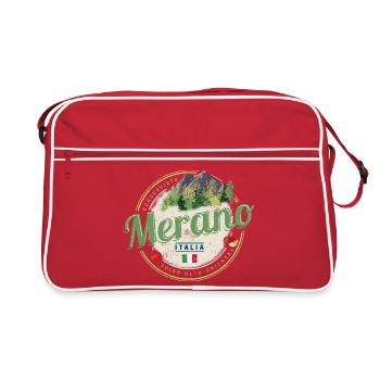 Merano Trentino Bolzano, Tyrol du Sud, Italie Souvenir - Sac Retro - rouge/blanc - Devant