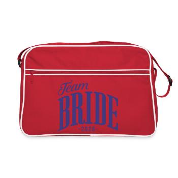 Enterrement de vie de jeune fille de l’équipe Mariée 2026 - Sac Retro - rouge/blanc - Devant
