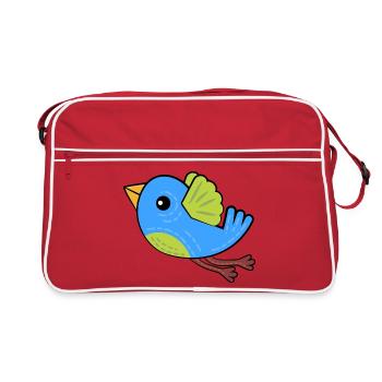 Petit Oiseau Bleu - Sac Retro - rouge/blanc - Devant