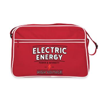 Déclaration à haute tension sur l’énergie électrique rétro - Sac Retro - rouge/blanc - Devant