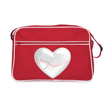 CLARITY – Looking inward - Retro Bag - red/white - Front