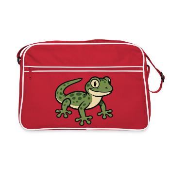 Green Gecko - Retro Bag - red/white - Front