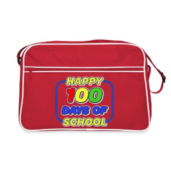 Joyeux 100 jours d’école - Schulkind Design - Sac Retro - rouge/blanc - Devant