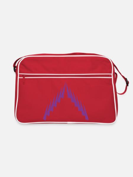 Purple Peak Geomuster - Retro Tasche - Rot/Weiß