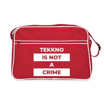 tekkno is not a crime - Sac Retro - rouge/blanc - Devant