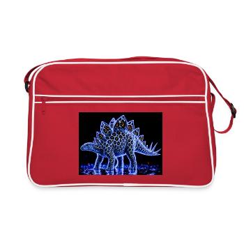 Spectacle de lumière néon Stegosaurus - Sac Retro - rouge/blanc - Devant
