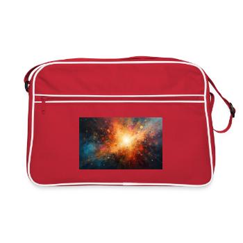 Explosion de la nébuleuse à explosion cosmique - Sac Retro - rouge/blanc - Devant