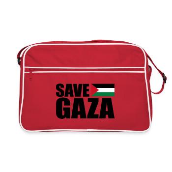 Save gaza - Sac Retro - rouge/blanc - Devant