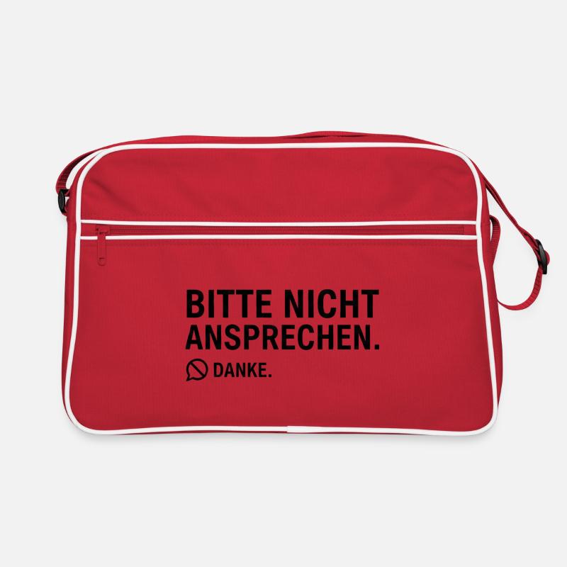 Bitte nicht ansprechen. Danke. | Introvertiert Retro Tasche