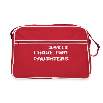 Tu ne peux pas me faire peur, j’ai deux filles - Sac Retro - rouge/blanc - Devant