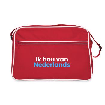 J’adore le néerlandais - Sac Retro - rouge/blanc - Devant