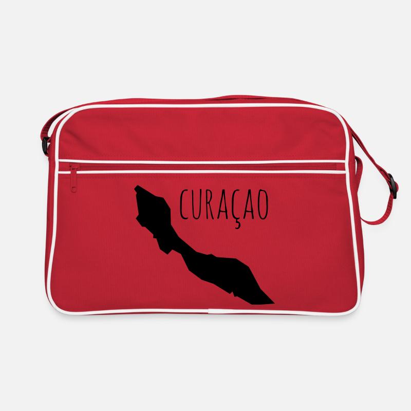 Curacao - Retro Tasche - Rot/Weiß