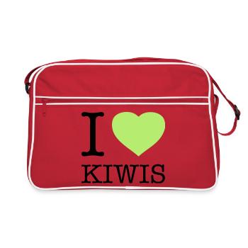 I LOVE KIWIS Kiwi - Retro Bag - red/white - Front