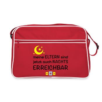 lustige Babysprüche - Retro Tasche - Rot/Weiß - Vorne